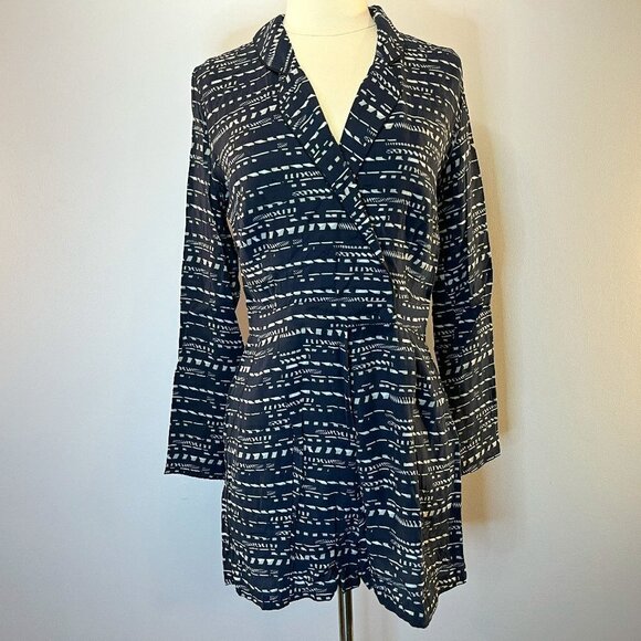 ASOS Women's Navy White Long Sleeved Romper Suit - US Size 6 - NWT - Picture 1 of 6